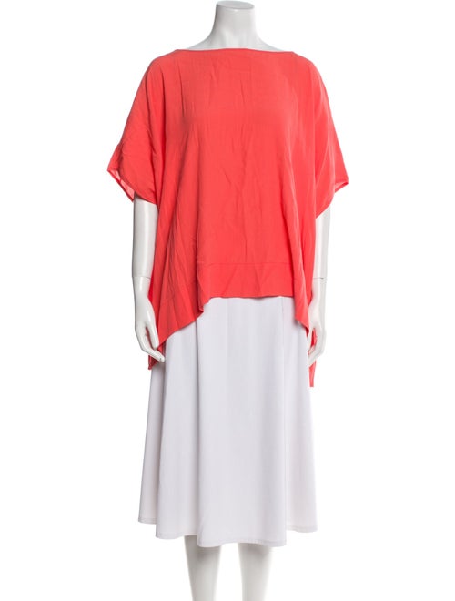 Diane von Furstenberg Bateau Neckline Short Sleeve Blouse