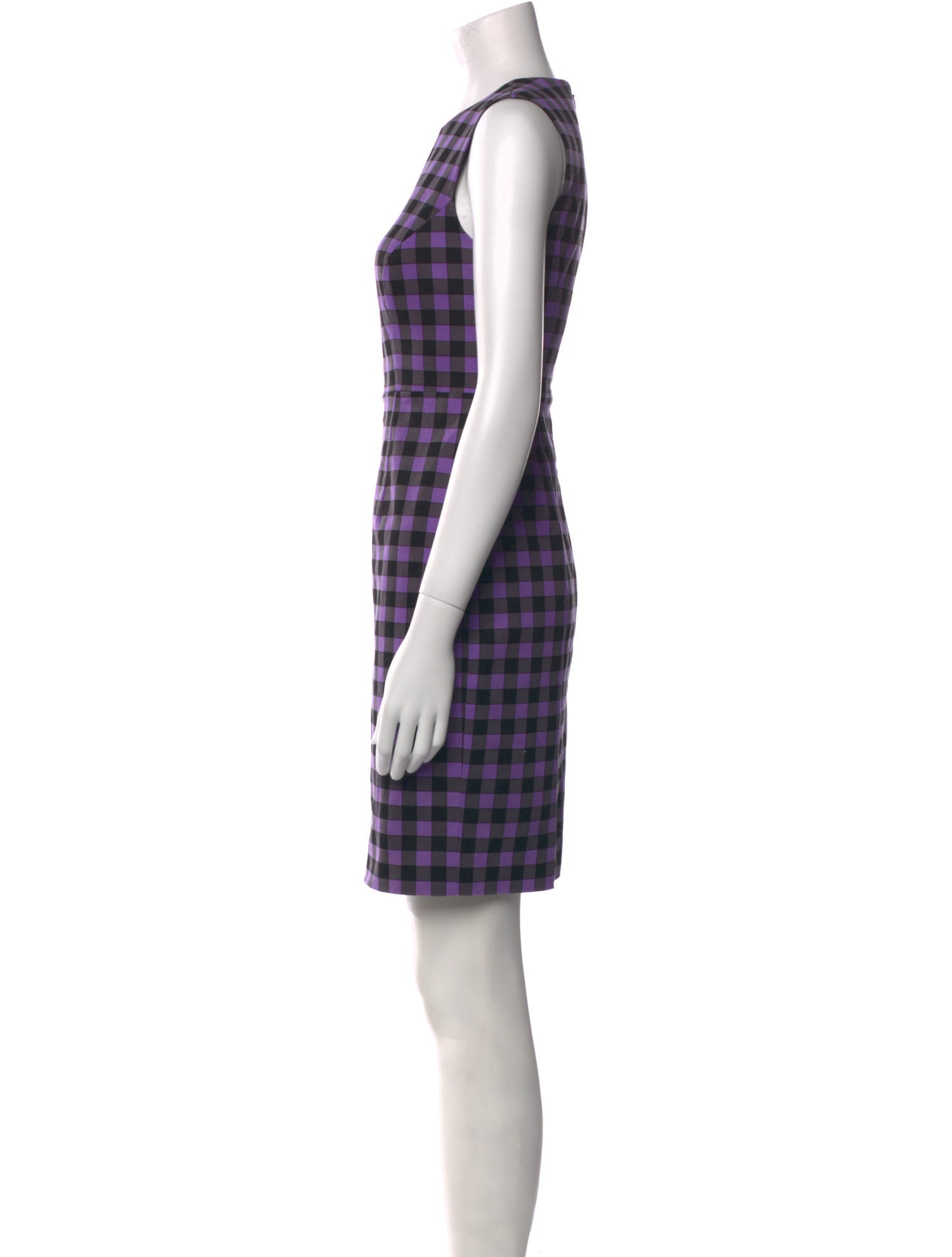 Diane von Furstenberg Plaid Print Mini Dress