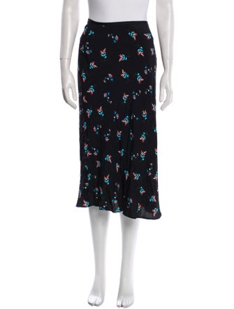 Diane von Furstenberg Floral Print Midi Length Skirt