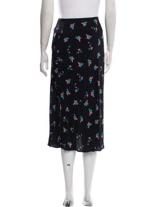 Diane von Furstenberg Floral Print Midi Length Skirt