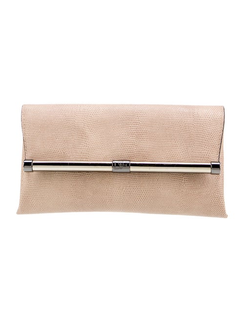 Diane von Furstenberg Embossed Leather Clutch