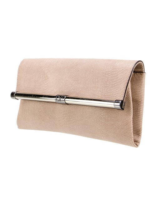 Diane von Furstenberg Embossed Leather Clutch