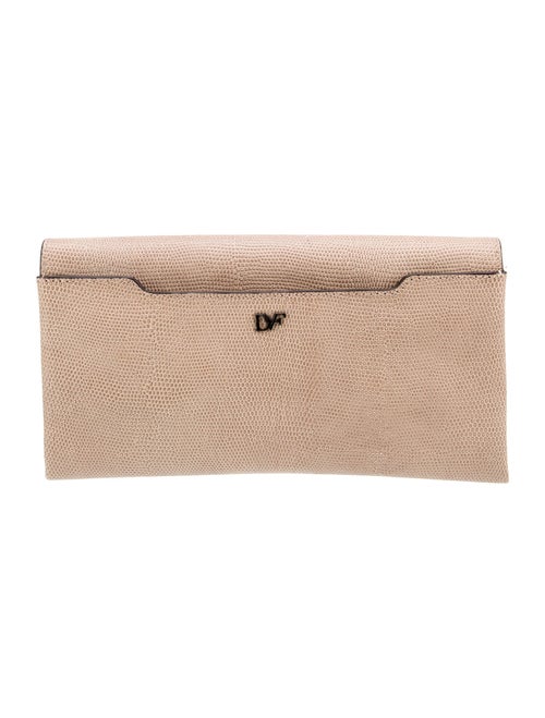 Diane von Furstenberg Embossed Leather Clutch