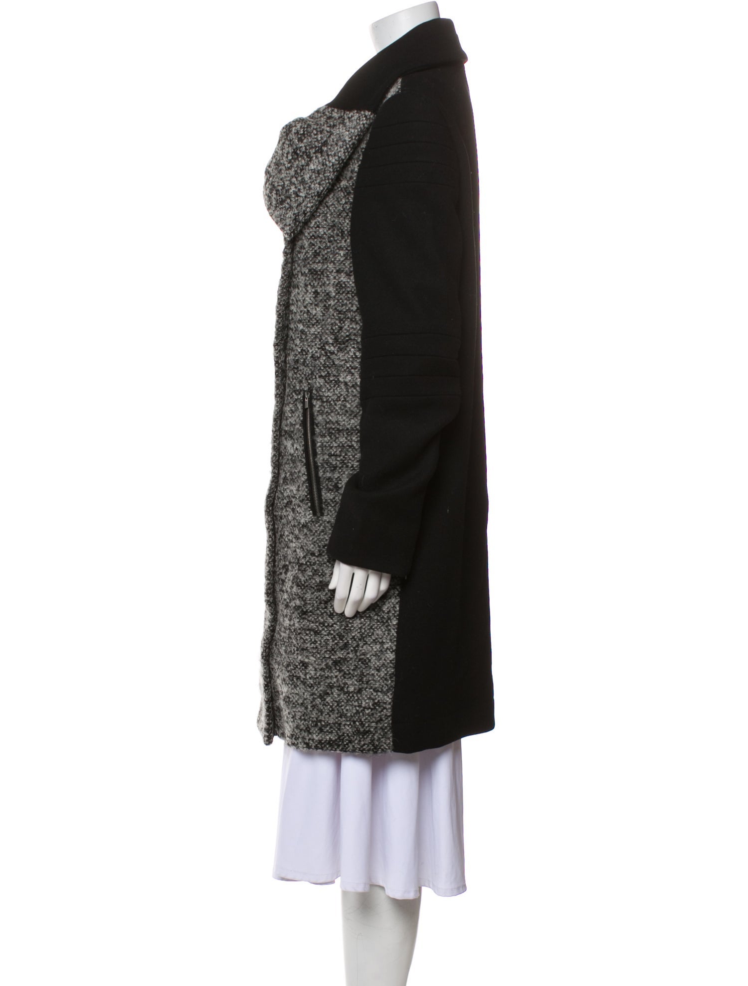 Diane von Furstenberg Wool Tweed Pattern Coat