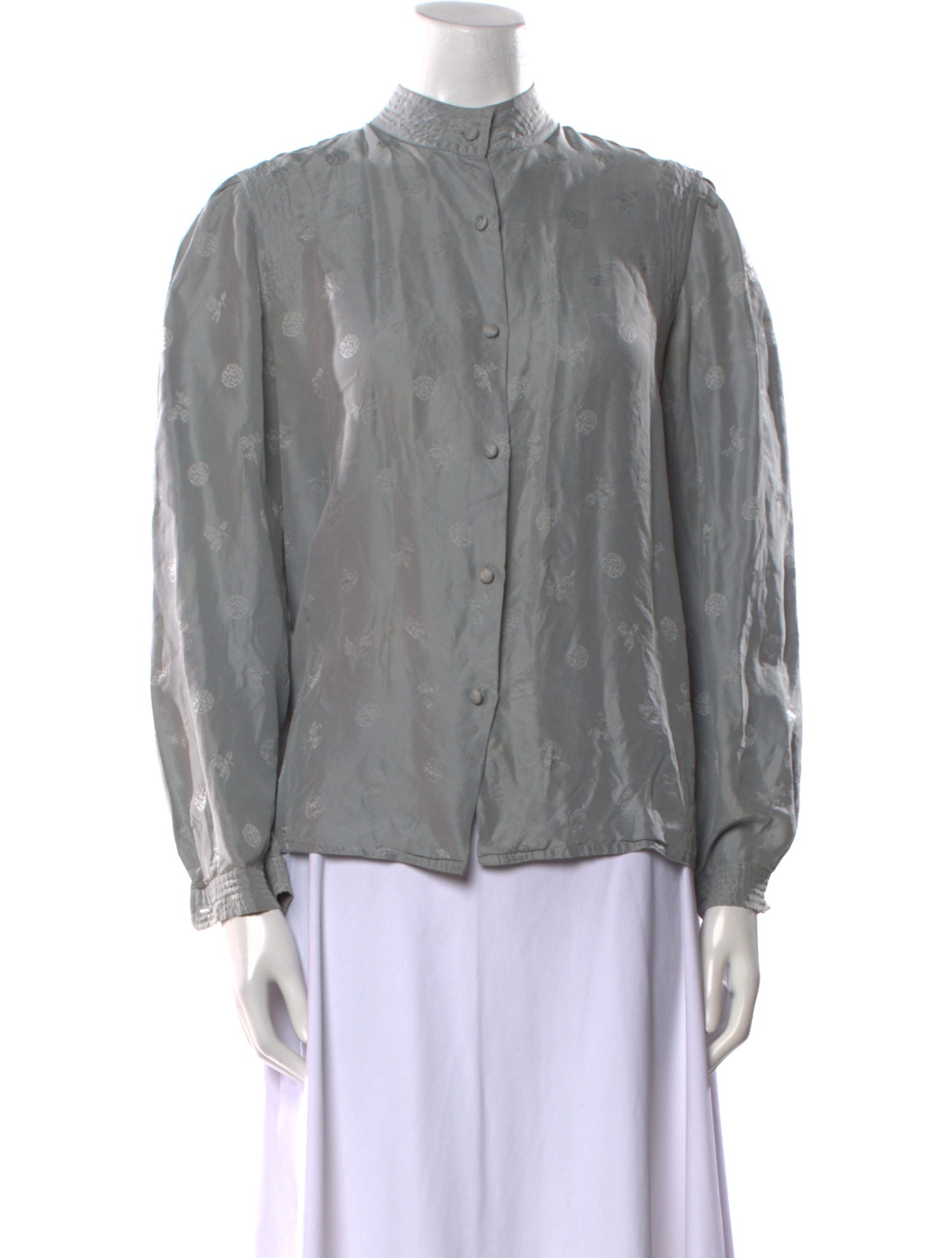 Diane von Furstenberg Silk Mock Neck Blouse