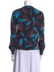 Diane von Furstenberg Printed V-Neck Blouse