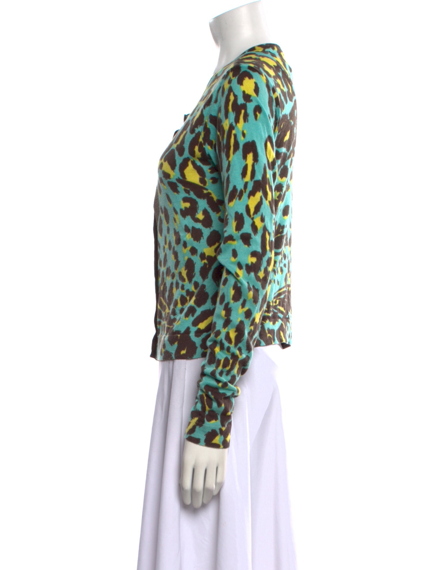 Diane von Furstenberg Wool Animal Print Sweater