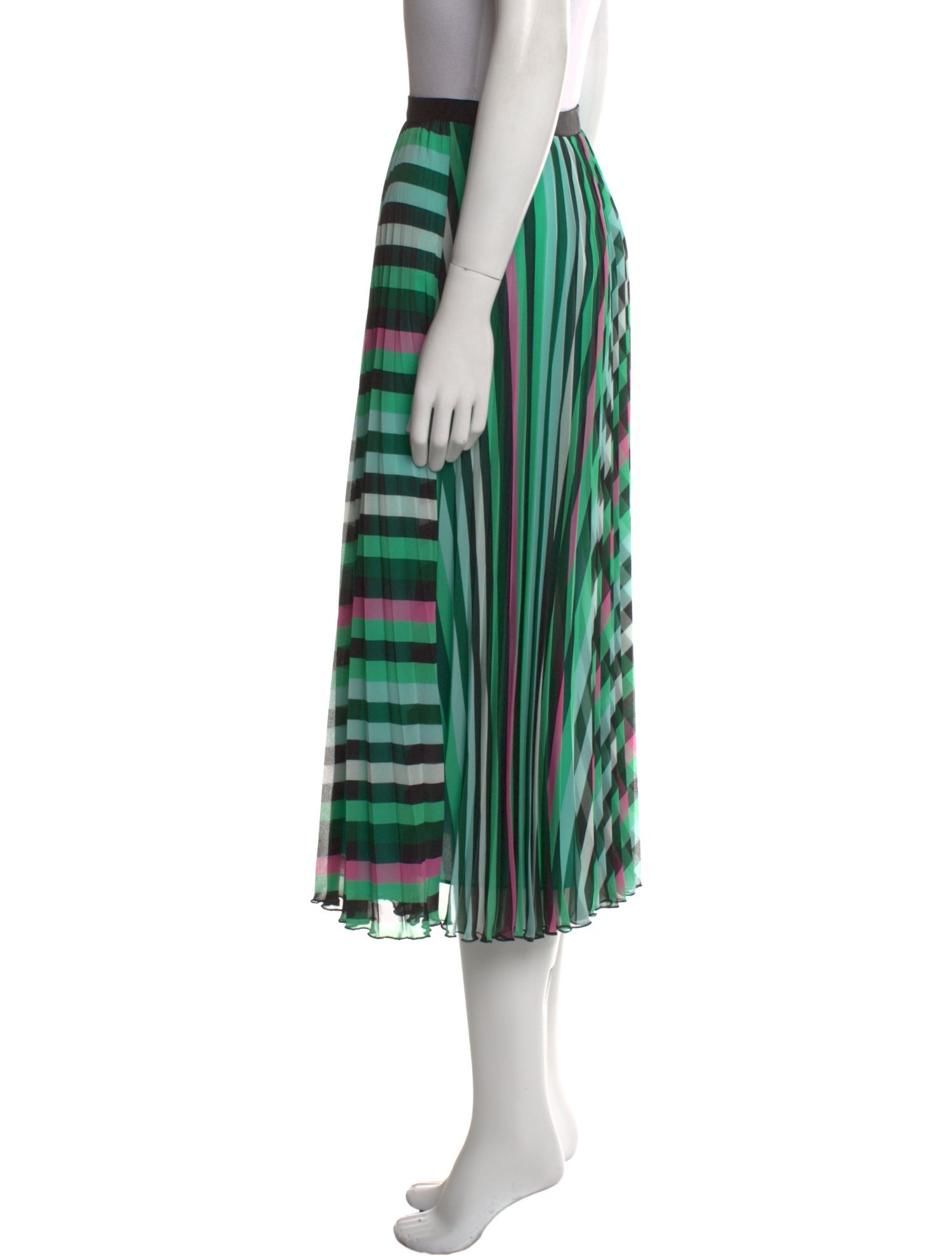 Diane von Furstenberg Striped Midi Length Skirt