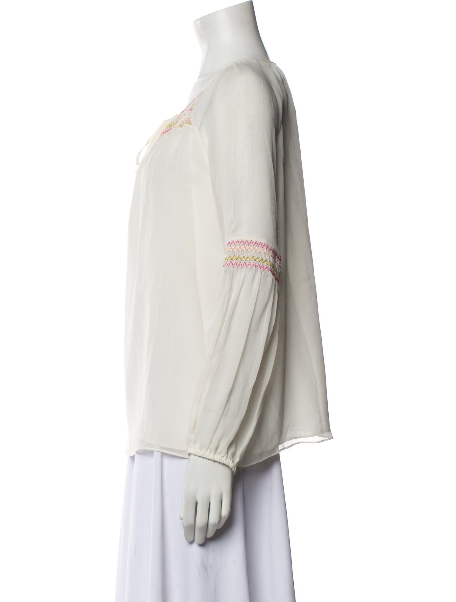 Diane von Furstenberg Silk Scoop Neck Blouse