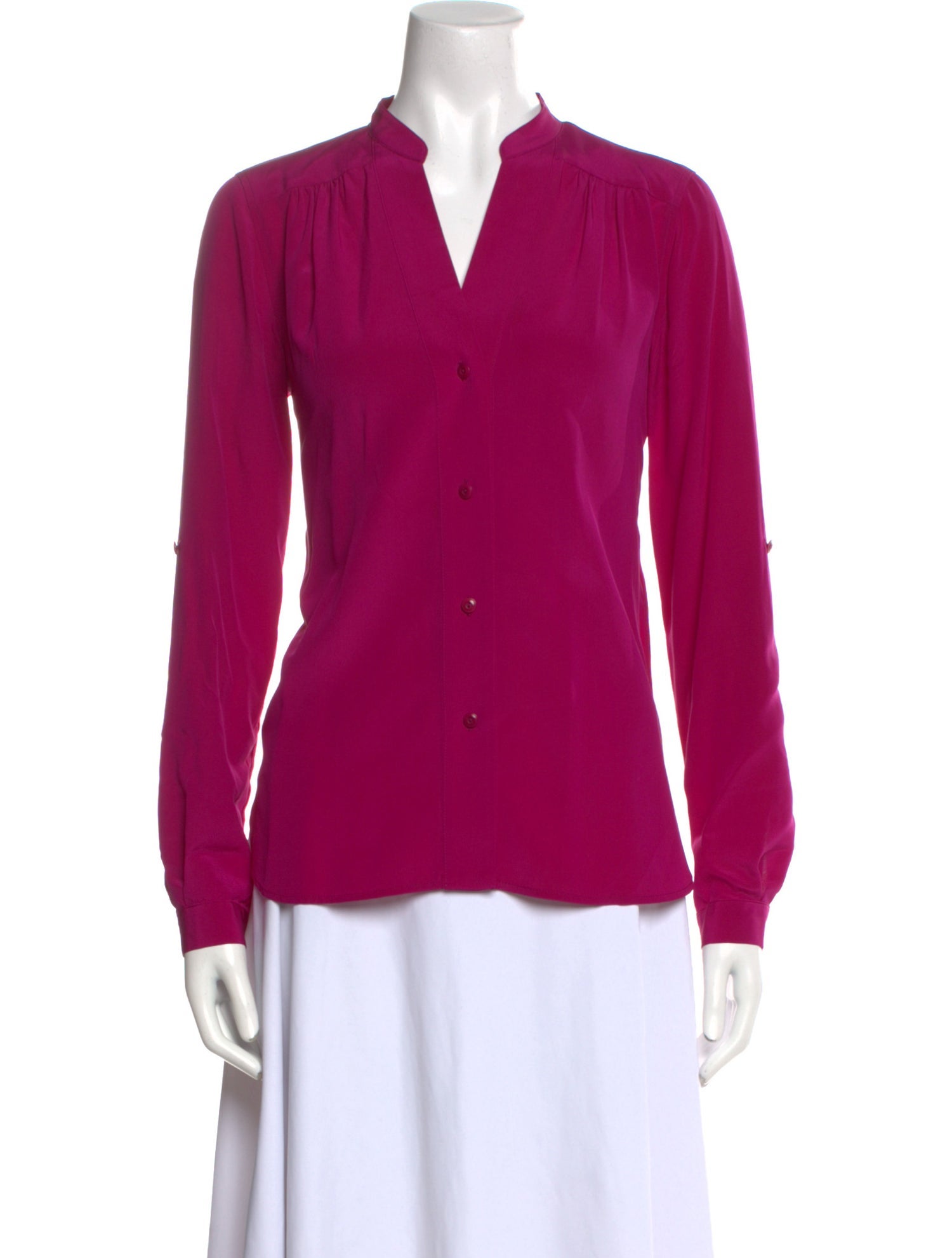 Diane von Furstenberg Silk V-Neck Blouse
