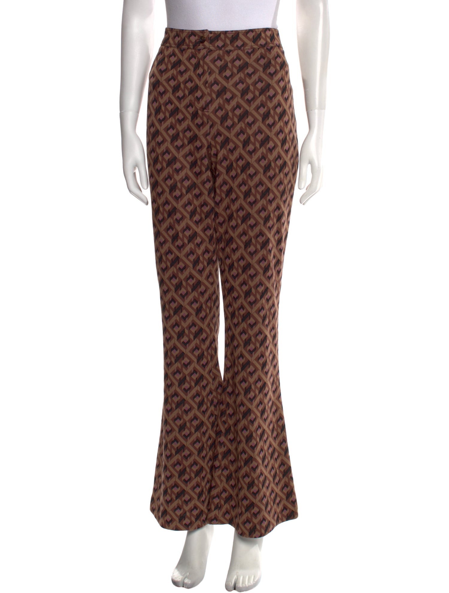 Diane von Furstenberg Printed Wide Leg Pants