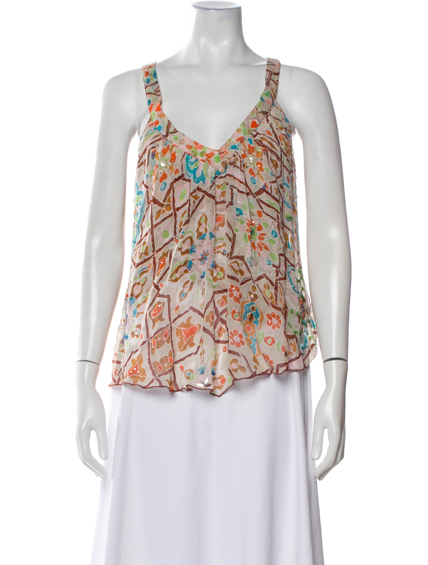 Diane von Furstenberg Silk Printed Top