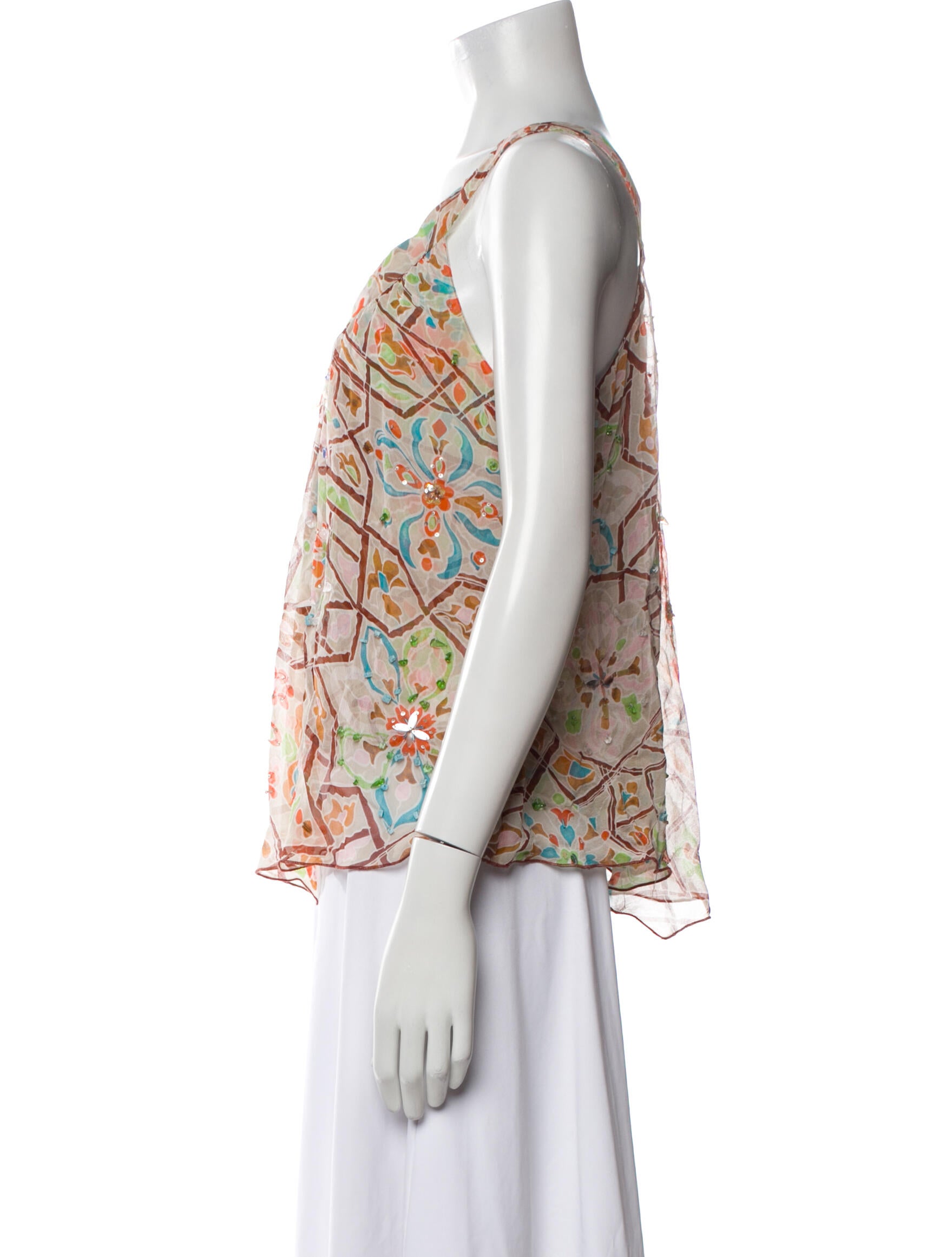 Diane von Furstenberg Silk Printed Top