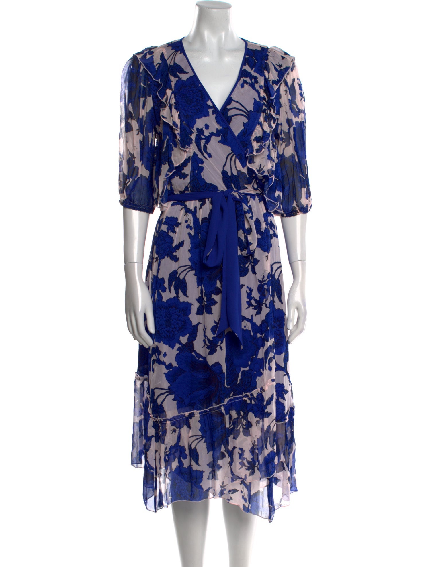 Diane von Furstenberg Floral Print Long Dress w/ Tags