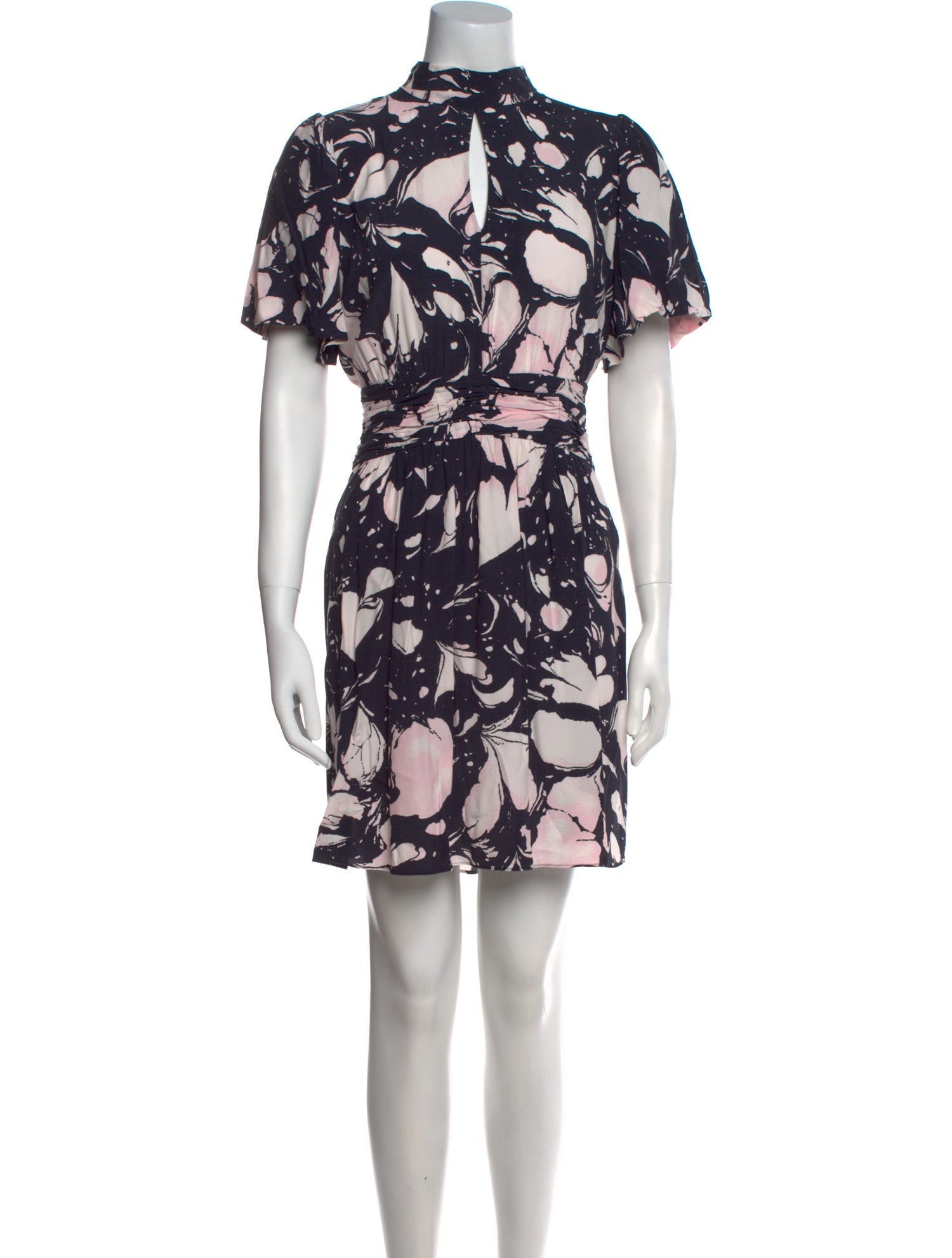 Diane von Furstenberg Floral Print Mini Dress