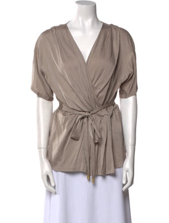 Diane von Furstenberg Silk V-Neck Blouse