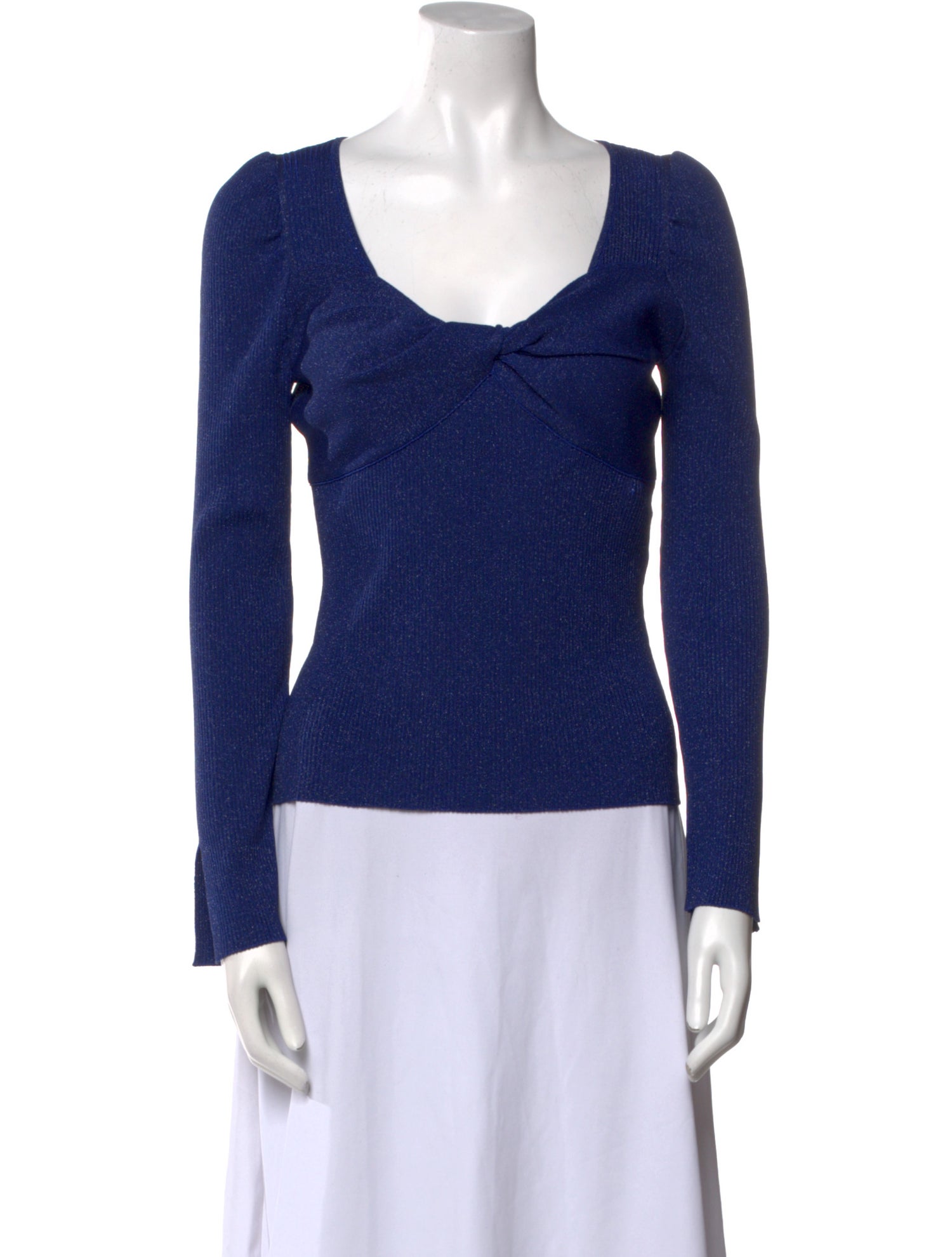 Diane von Furstenberg Scoop Neck Long Sleeve Top