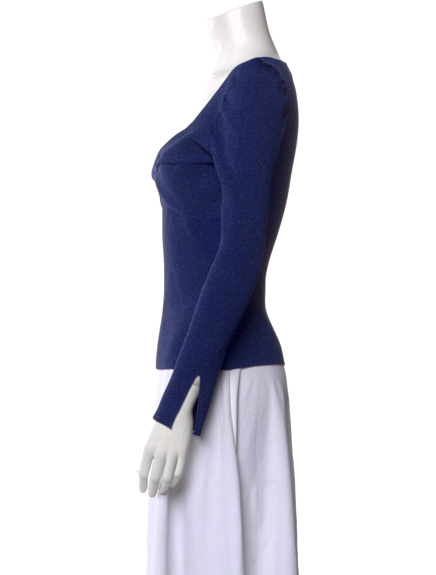 Diane von Furstenberg Scoop Neck Long Sleeve Top