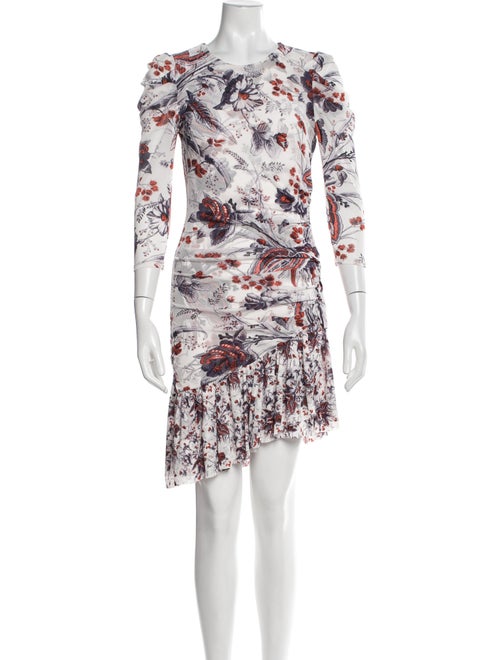 Diane von Furstenberg Floral Print Knee-Length Dress