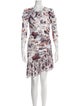 Diane von Furstenberg Floral Print Knee-Length Dress