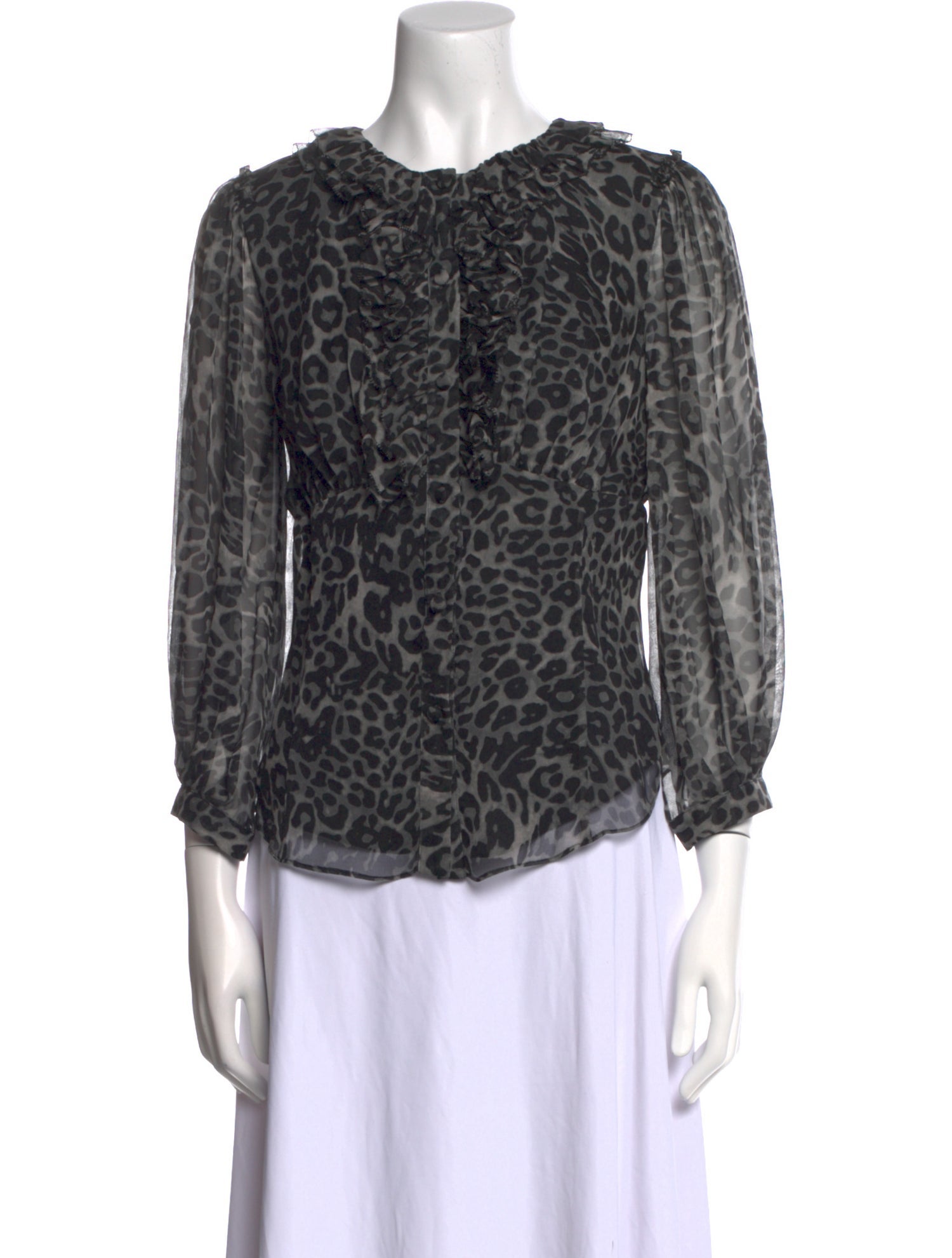 Diane von Furstenberg Silk Animal Print Blouse