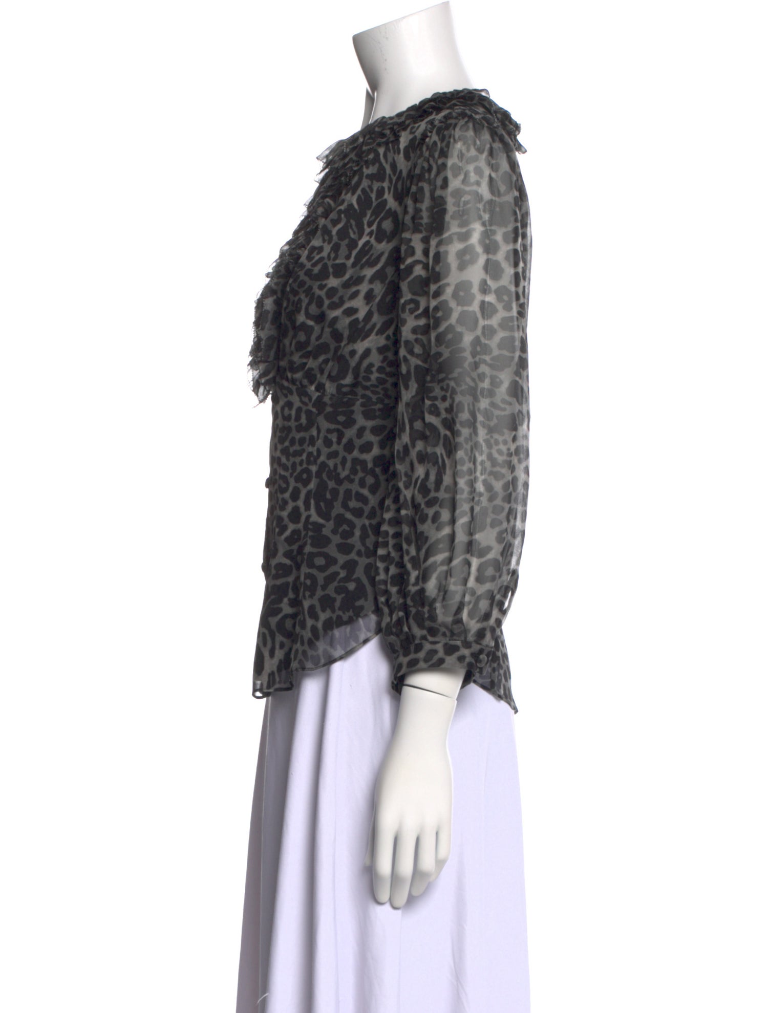 Diane von Furstenberg Silk Animal Print Blouse