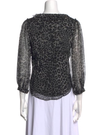Diane von Furstenberg Silk Animal Print Blouse