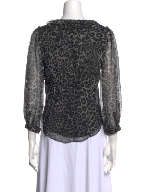 Diane von Furstenberg Silk Animal Print Blouse