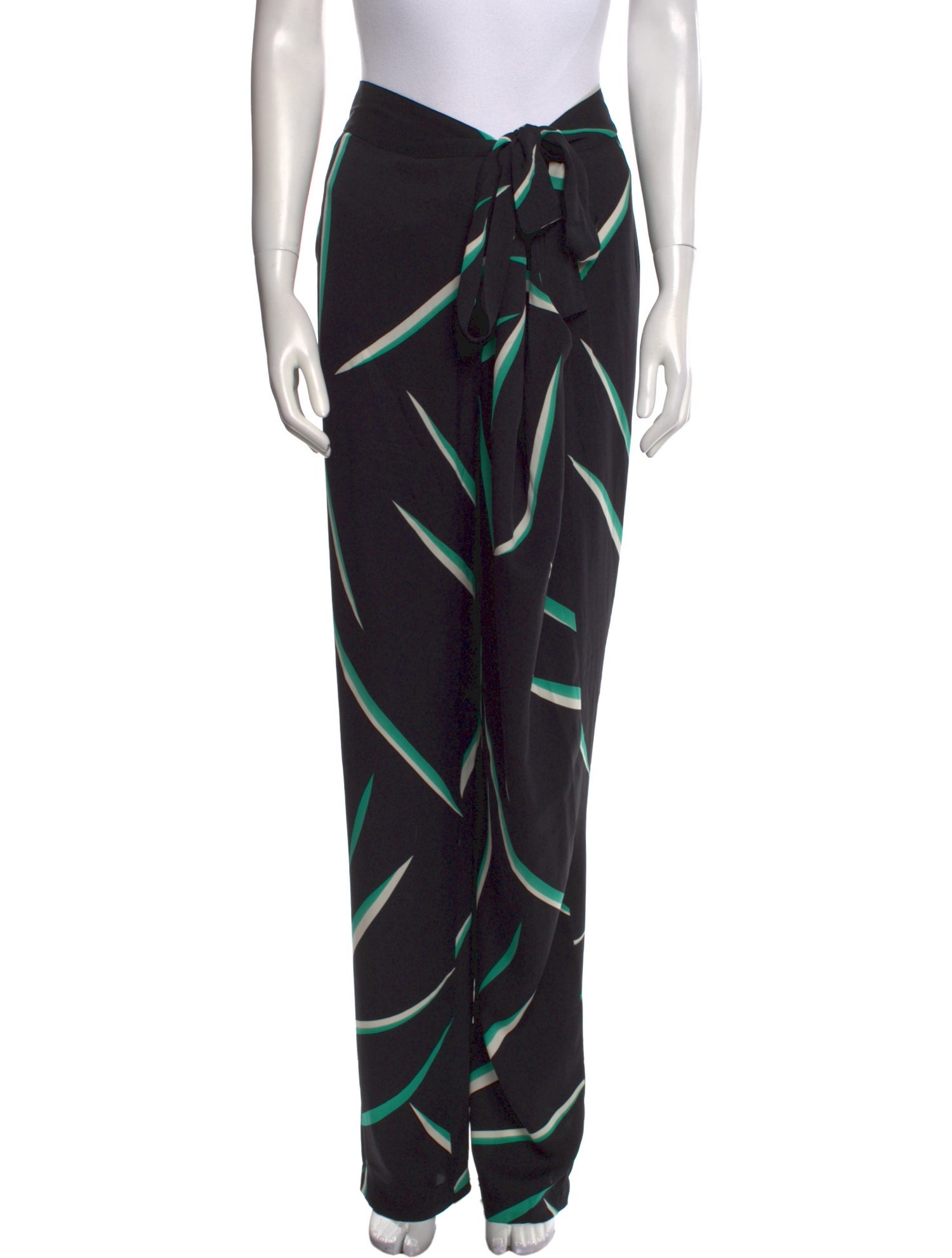 Diane von Furstenberg Silk Straight Leg Pants