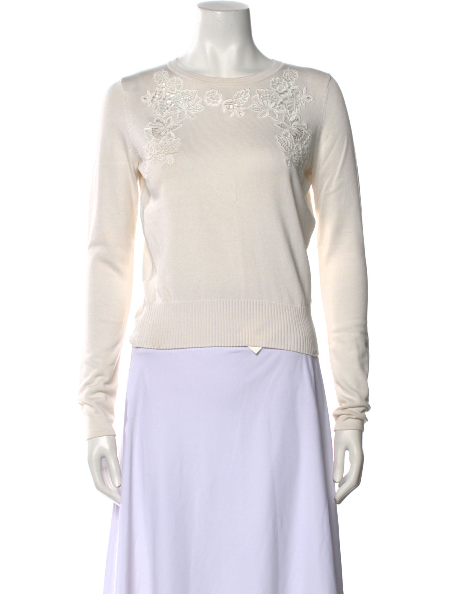 Diane von Furstenberg Silk Crew Neck Sweater