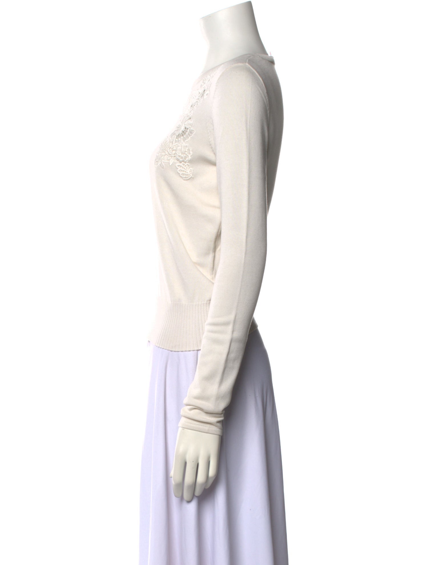 Diane von Furstenberg Silk Crew Neck Sweater