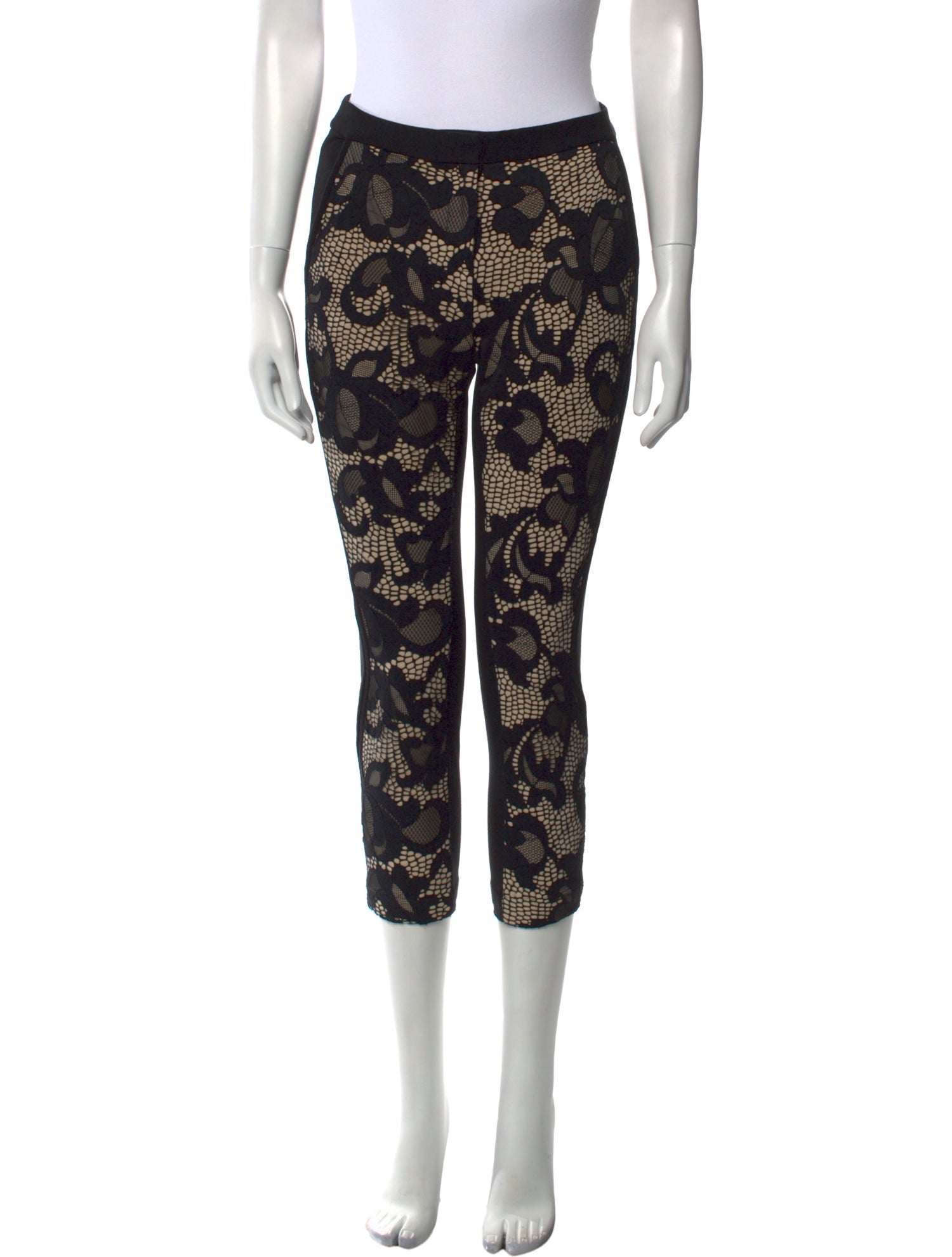 Diane von Furstenberg Lace Pattern Skinny Leg Pants