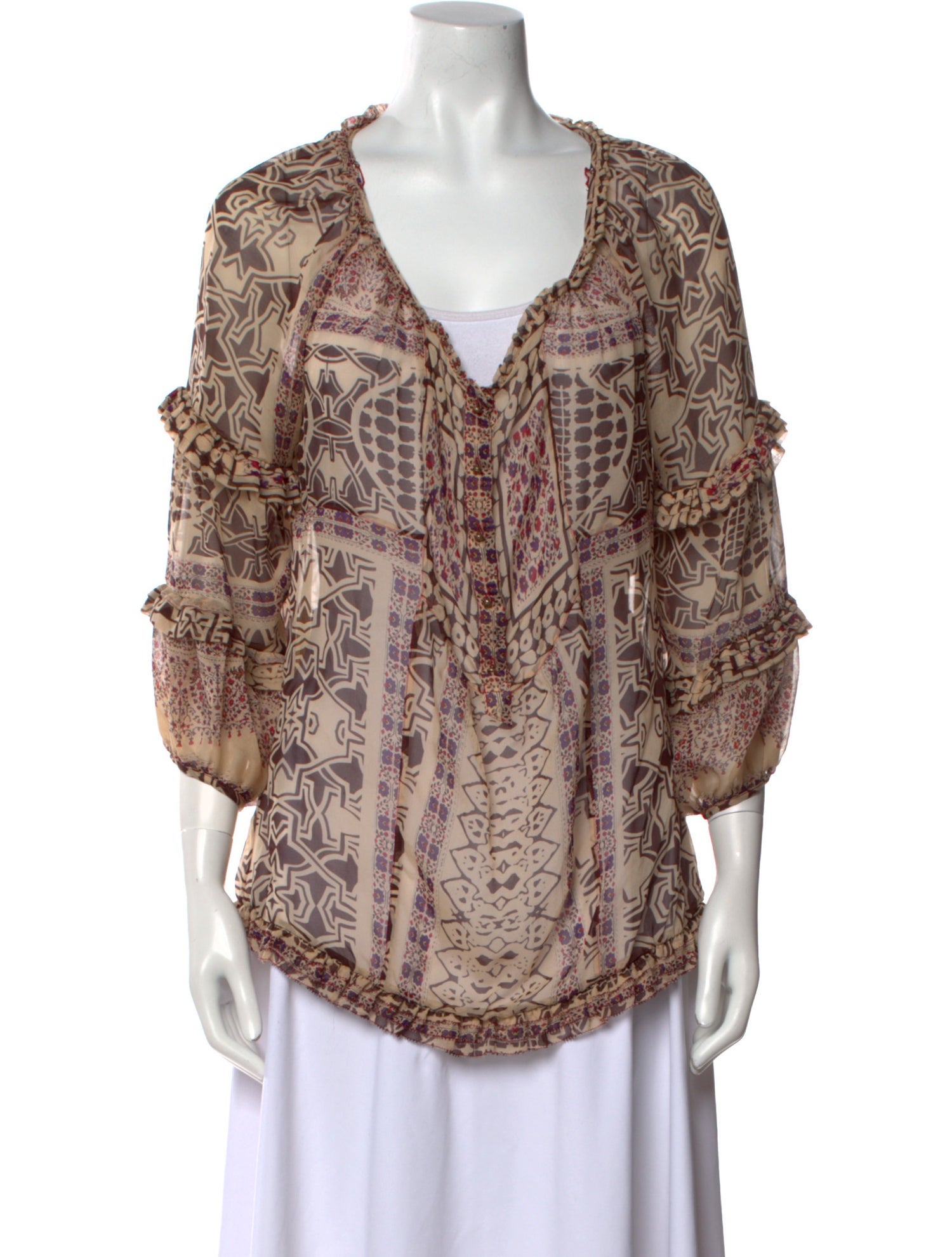 Diane von Furstenberg Silk Animal Print Blouse