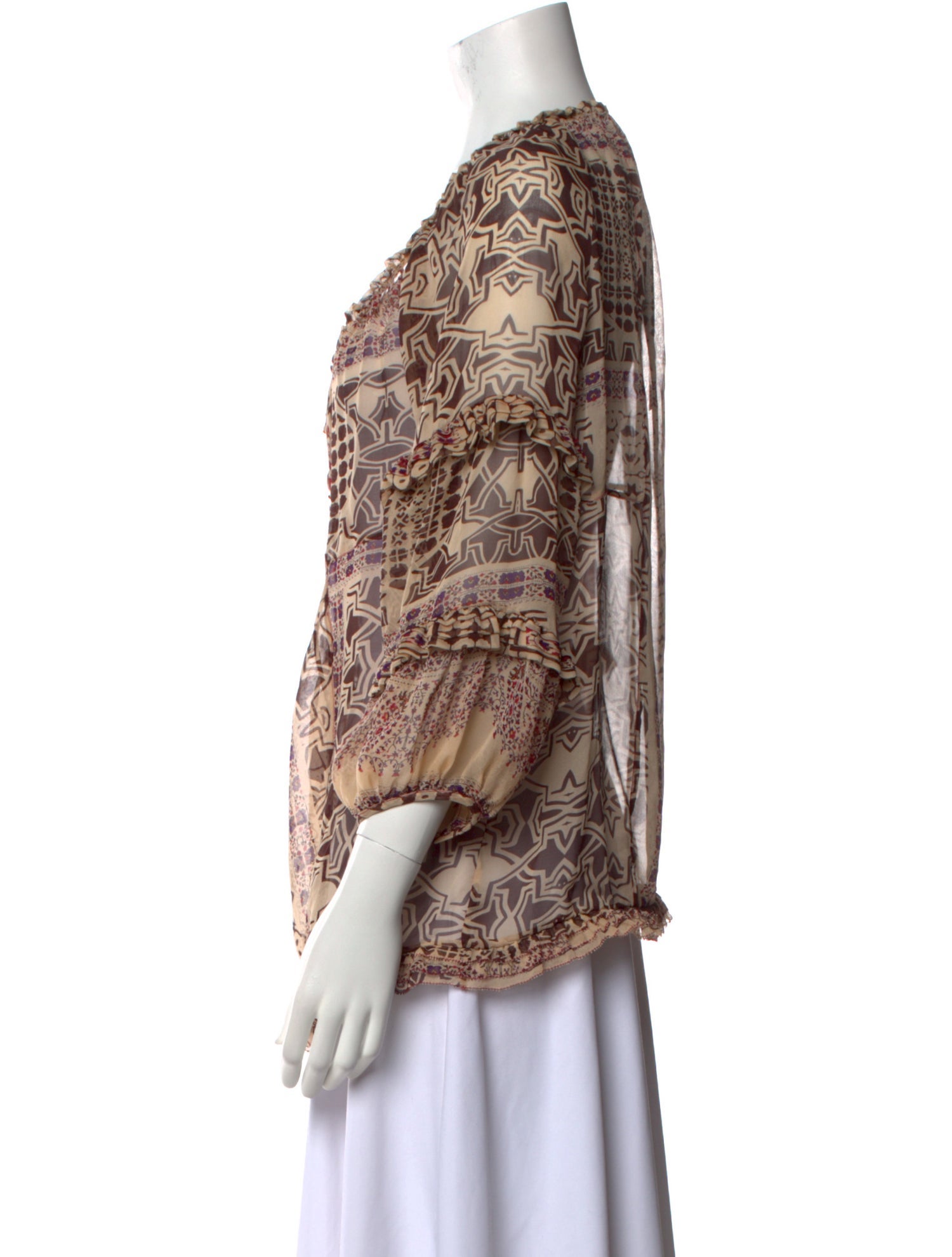 Diane von Furstenberg Silk Animal Print Blouse