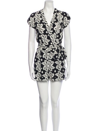Diane von Furstenberg Silk Printed Romper