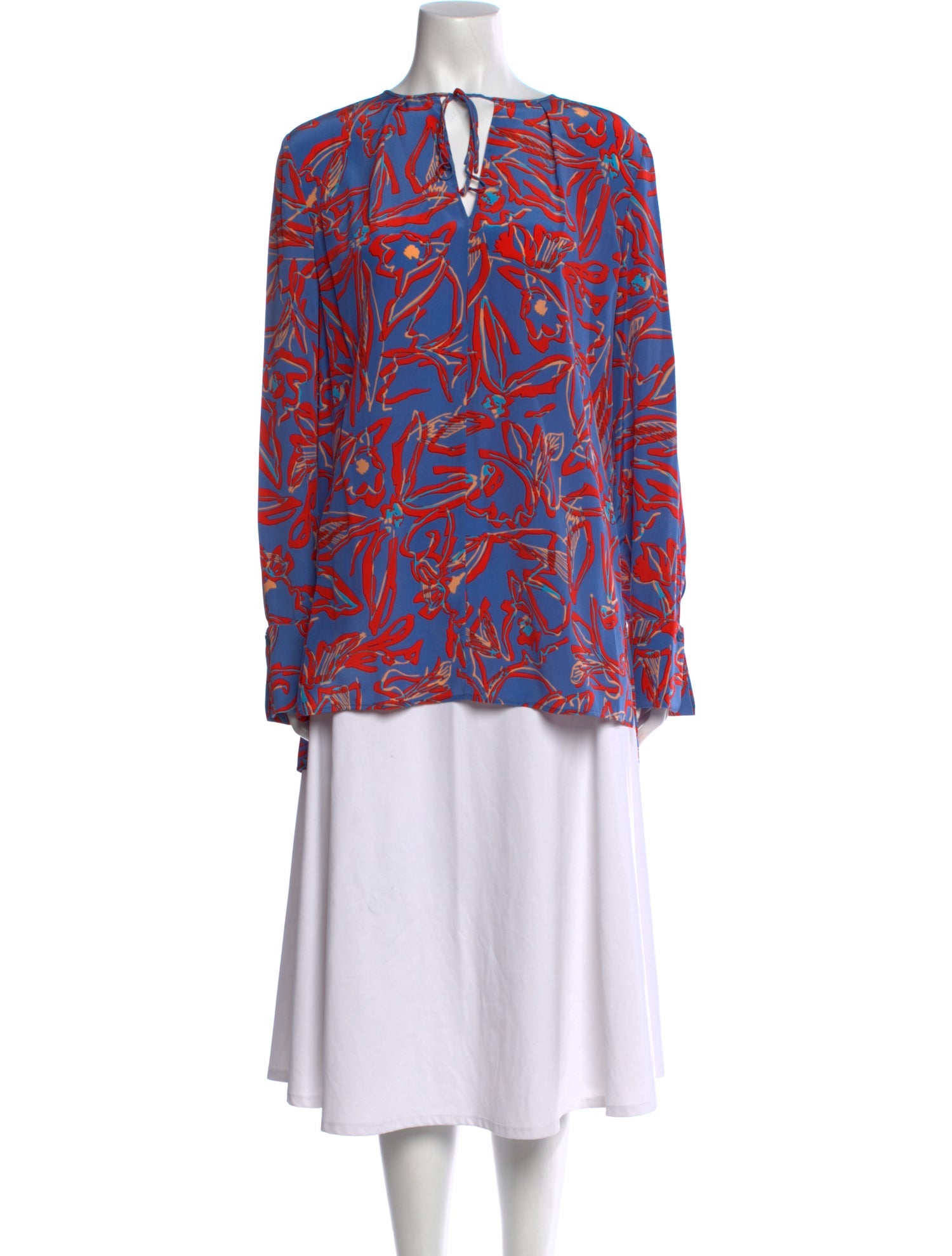 Diane von Furstenberg Silk Printed Tunic w/ Tags