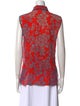 Diane von Furstenberg Silk Floral Print Button-Up Top