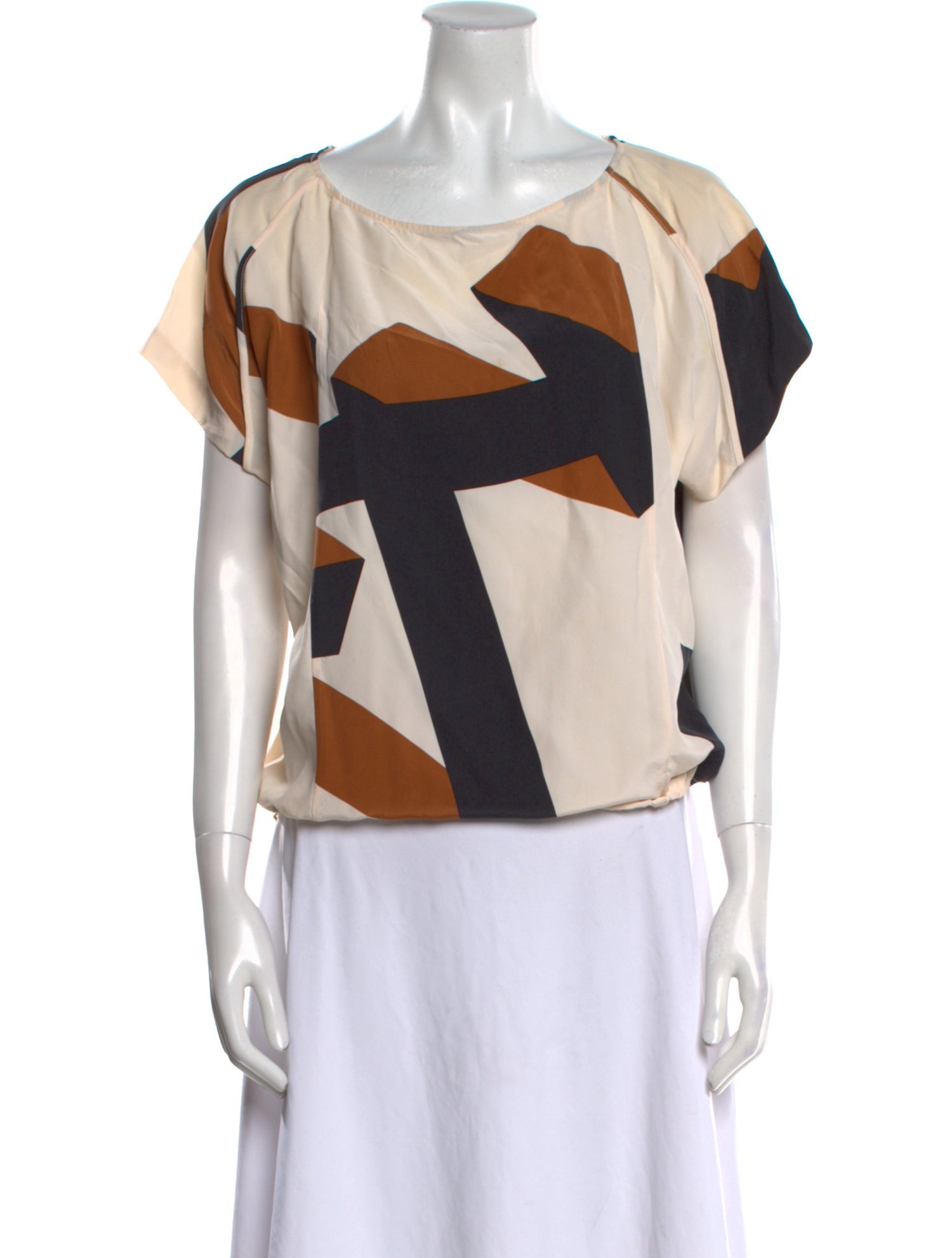 Diane von Furstenberg Silk Printed T-Shirt