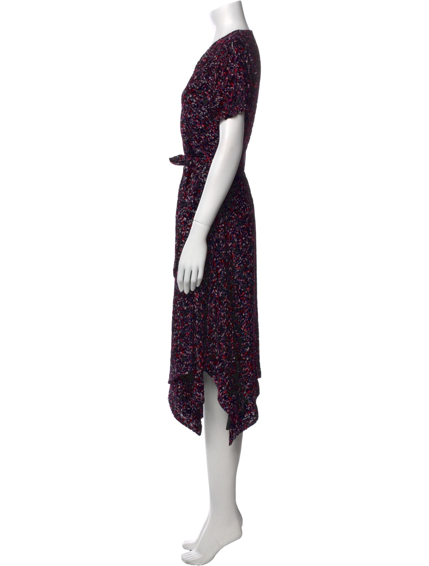 Diane von Furstenberg Floral Print Midi Length Dress