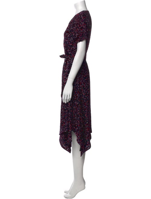 Diane von Furstenberg Floral Print Midi Length Dress