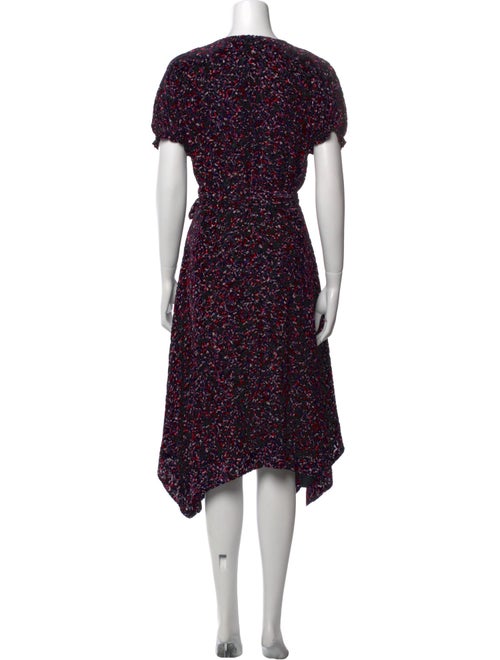 Diane von Furstenberg Floral Print Midi Length Dress