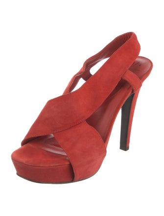 Diane von Furstenberg Suede Slingback Sandals