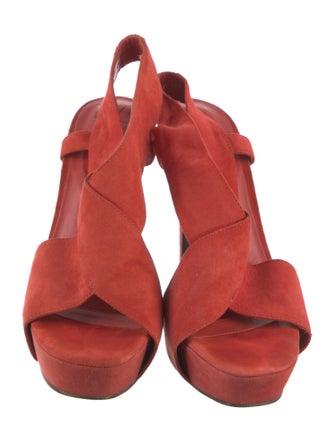 Diane von Furstenberg Suede Slingback Sandals