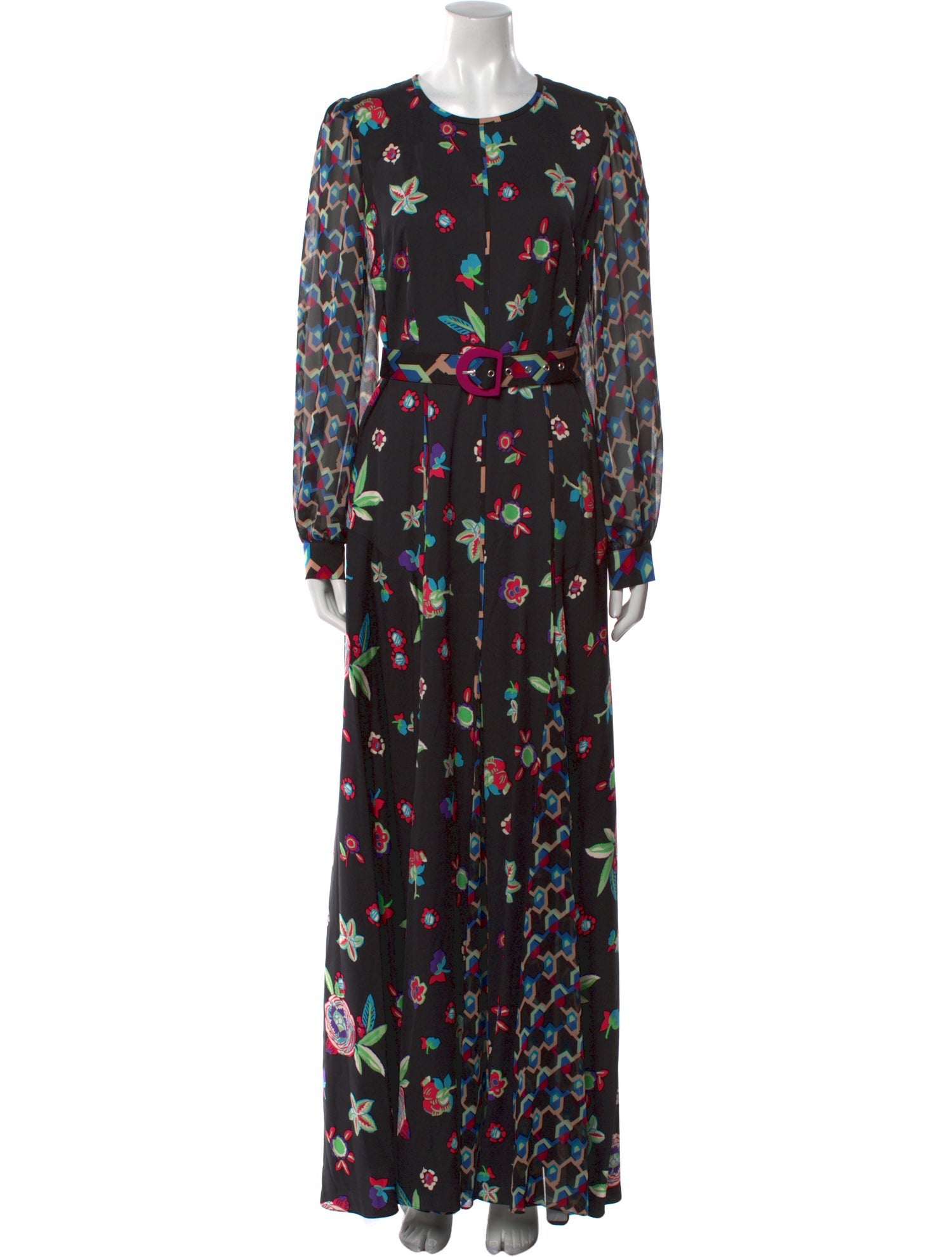 Diane von Furstenberg Floral Print Long Dress