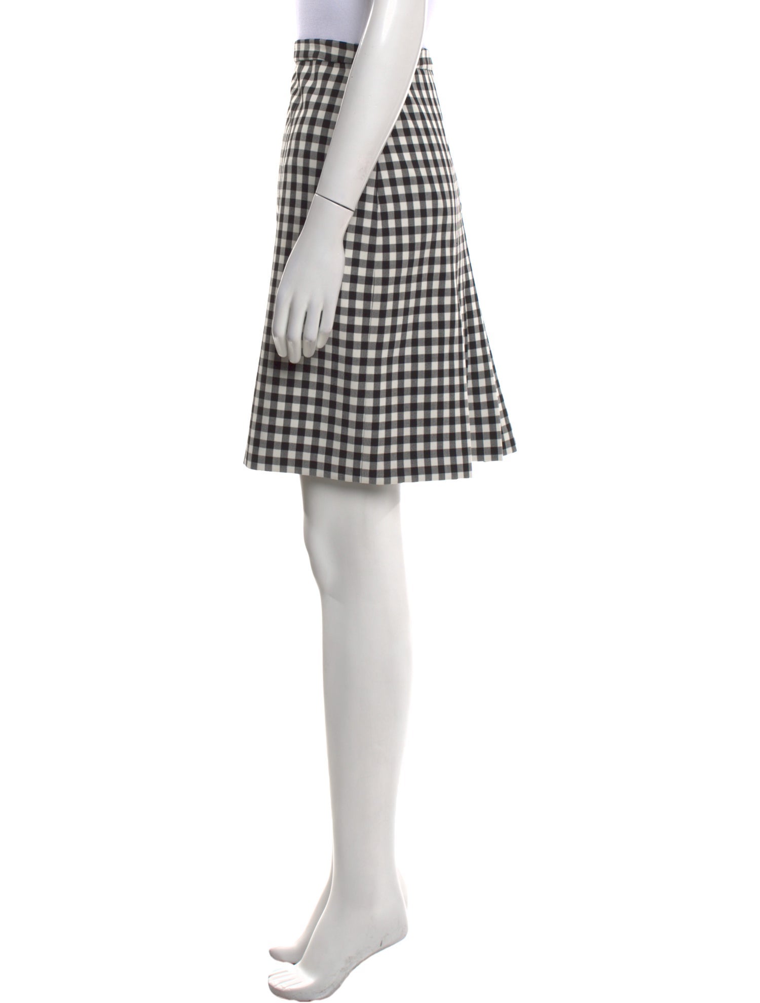 Diane von Furstenberg Plaid Print Knee-Length Skirt