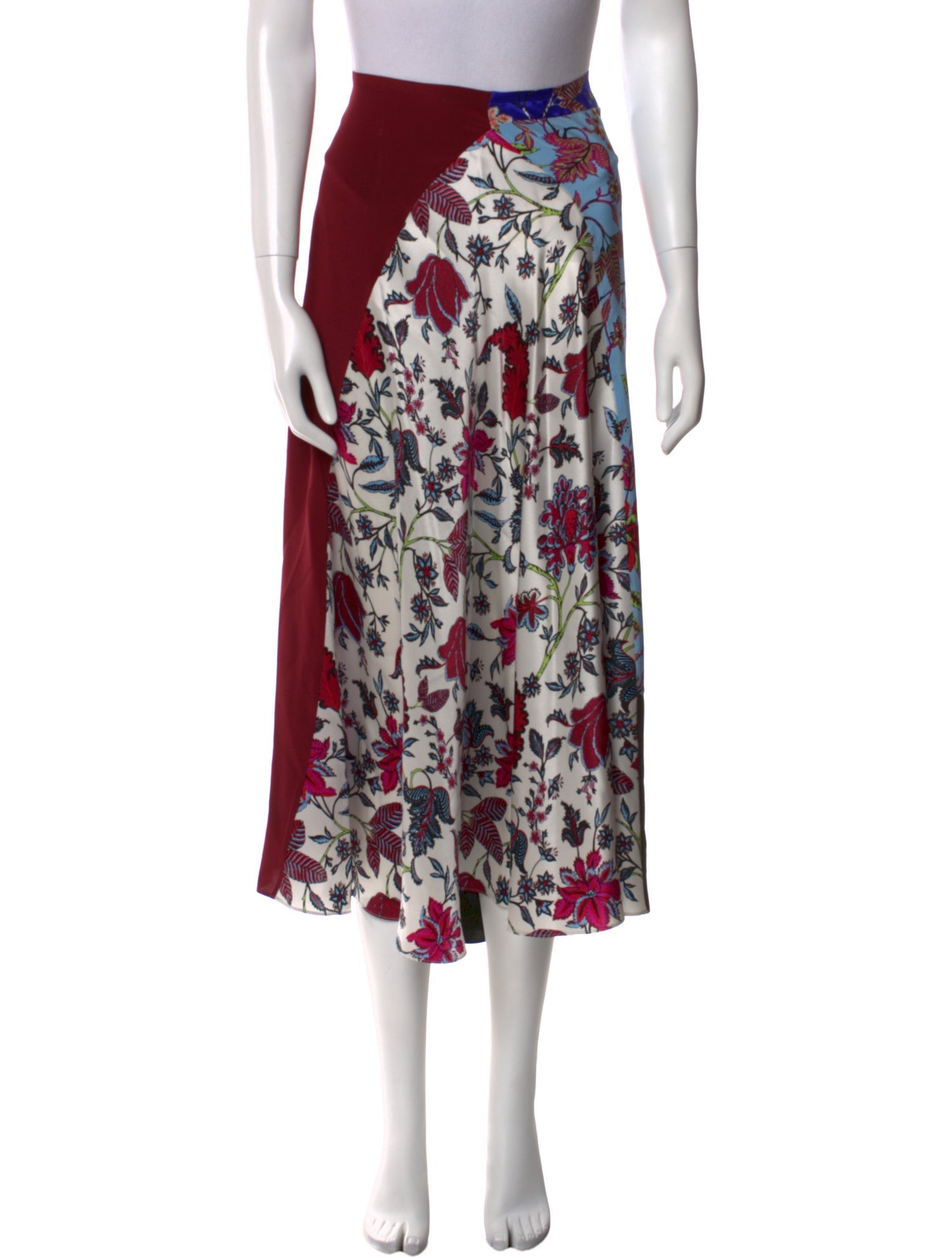 Diane von Furstenberg Silk Midi Length Skirt