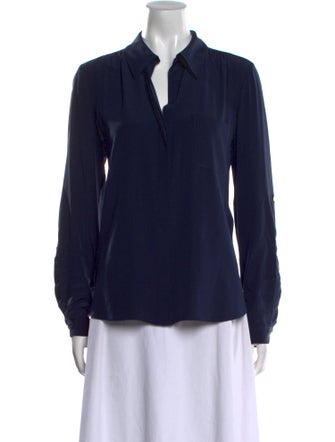 Diane von Furstenberg Silk Long Sleeve Blouse