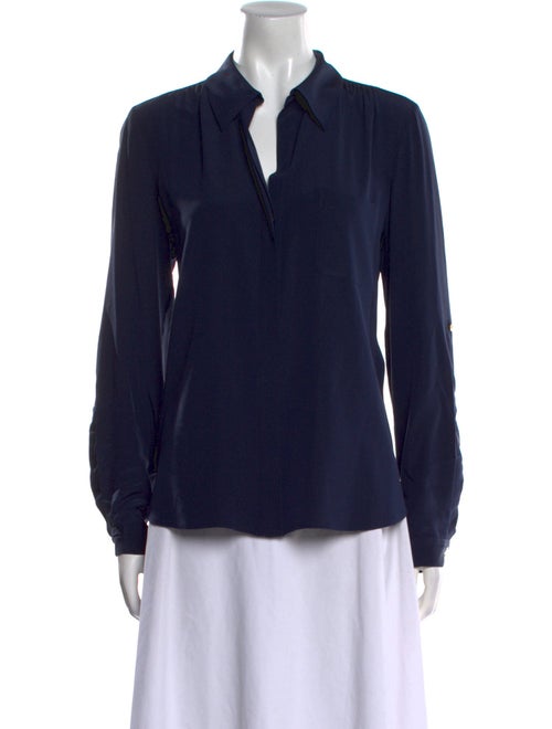 Diane von Furstenberg Silk Long Sleeve Blouse