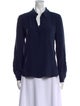 Diane von Furstenberg Silk Long Sleeve Blouse