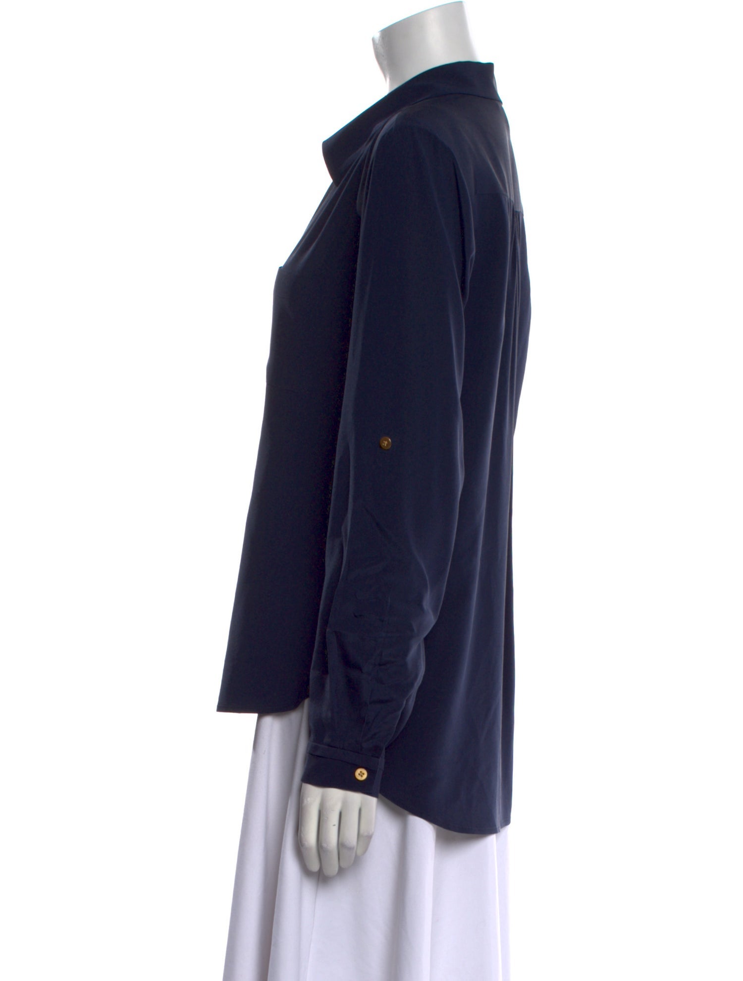 Diane von Furstenberg Silk Long Sleeve Blouse